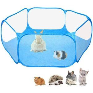 Pop Up Playpen For Small Animals Portable Transparent Indoor Outdoor Traveling